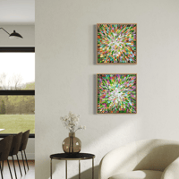 Image 6 of 'Blooms 43', diptych - 43x43cm each, FRAMED