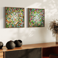 Image 7 of 'Blooms 43', diptych - 43x43cm each, FRAMED