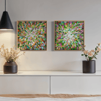Image 9 of 'Blooms 43', diptych - 43x43cm each, FRAMED