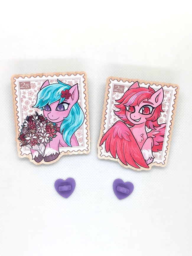 2'5" Dahlia/Windy Natural Wooden Pins