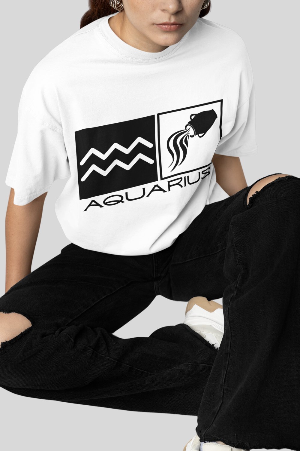 Image of Aquarius Zodiac Sign T-Shirt
