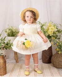 Image 2 of lemon Swiss dot smock