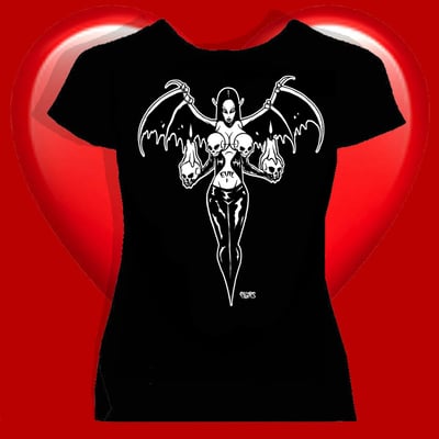 Image of preorder EVIL GHOUL woman’s Fitted  SHIRT  - ships AUG 28th 