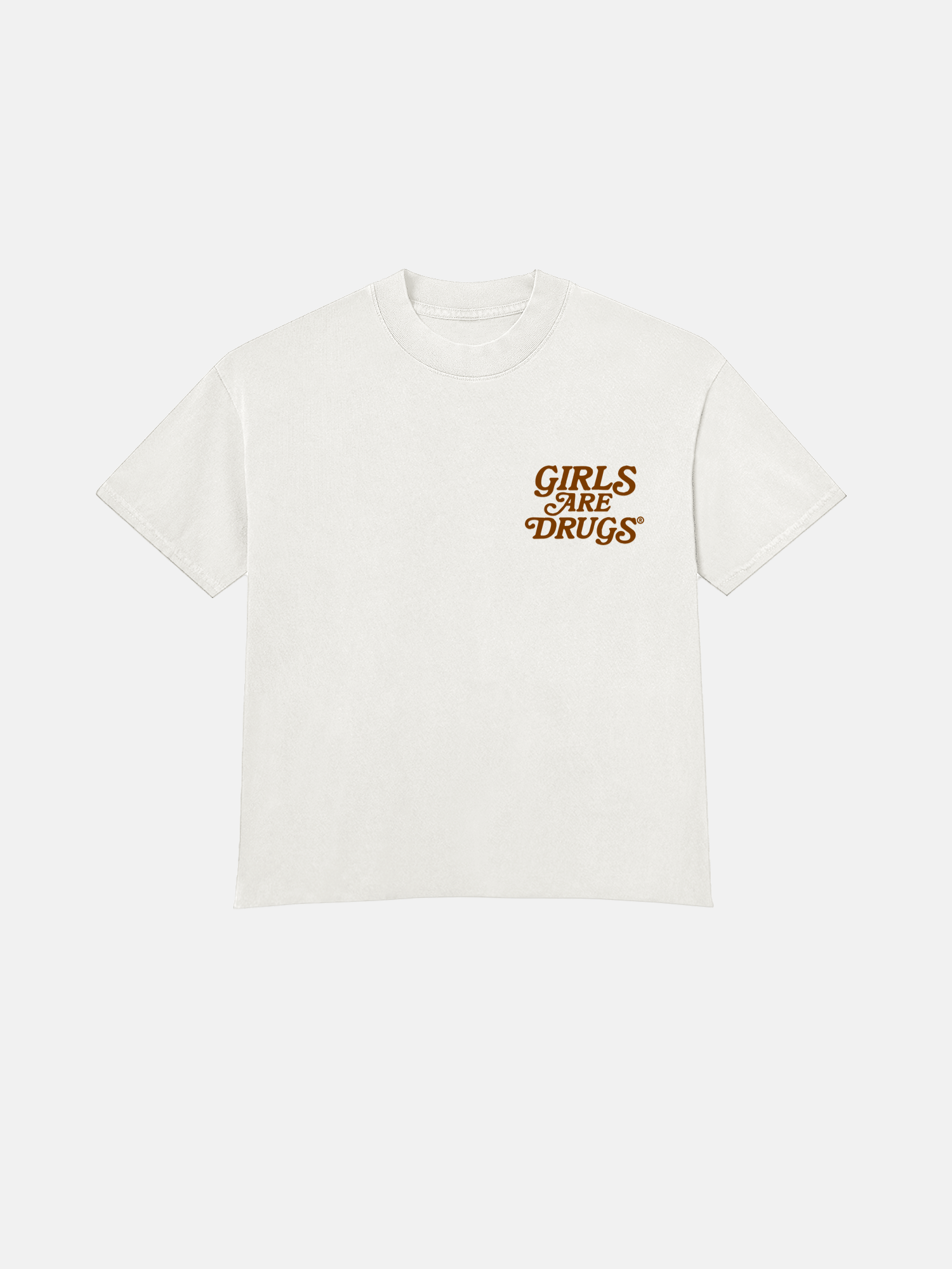 Image of GIRLS ARE DRUGS® TEE - WHITE / BROWN