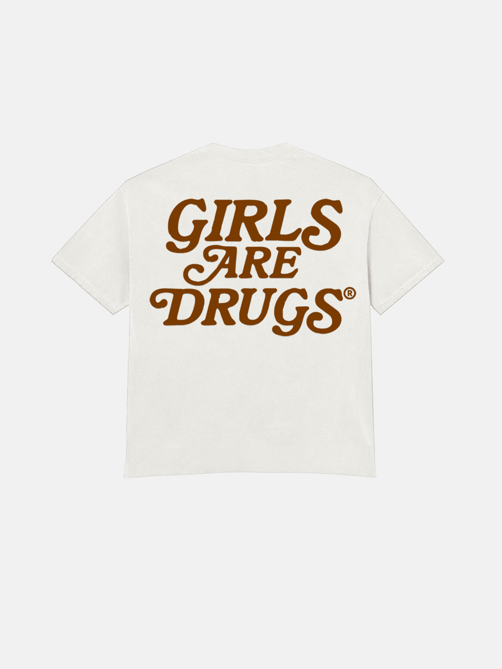 Image of GIRLS ARE DRUGS® TEE - WHITE / BROWN