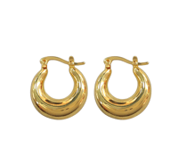 Golden Puff Hoops 