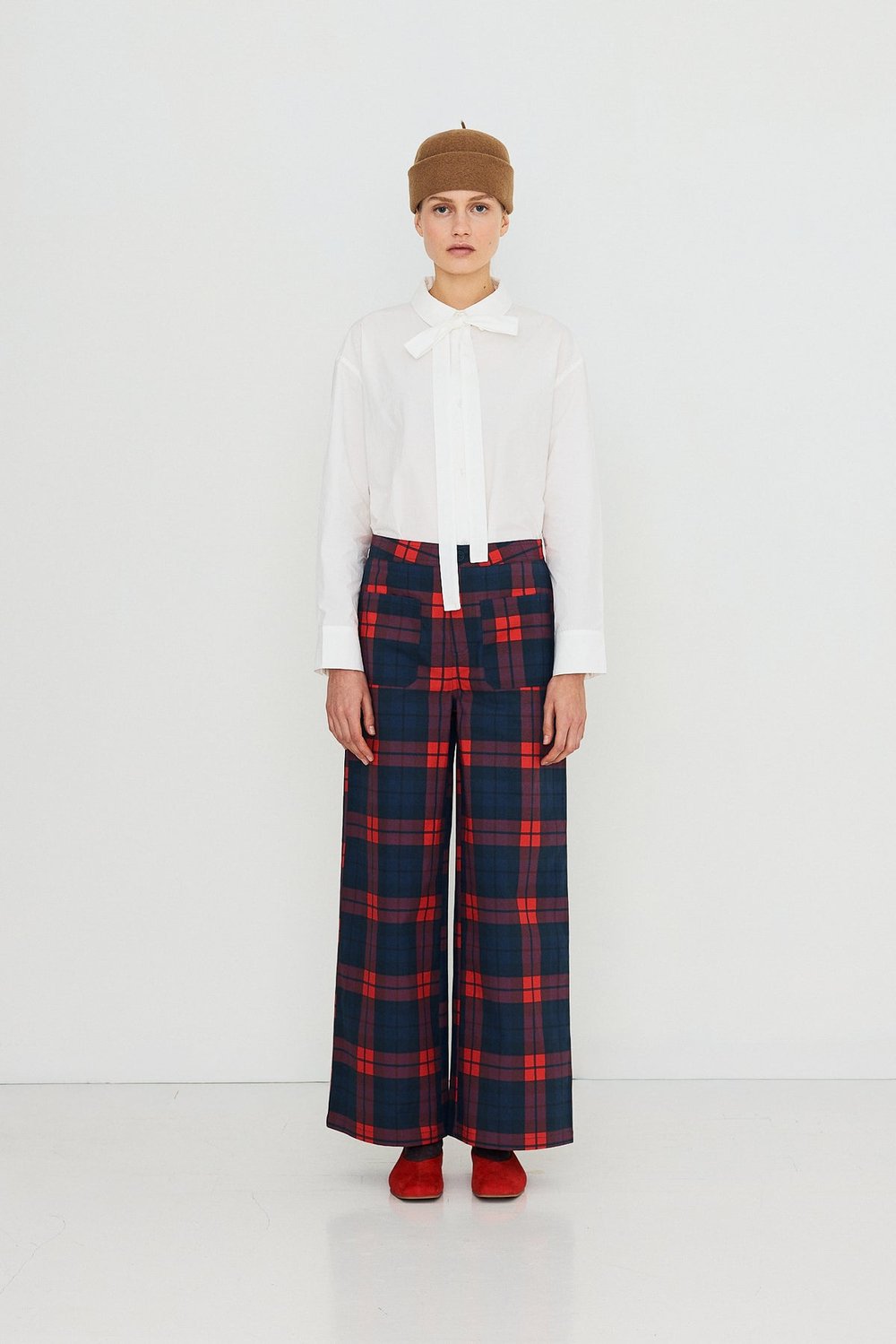 Image of 1-Camisa Bow Neck off white
