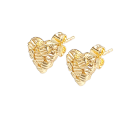 Nugget Heart Earrings 