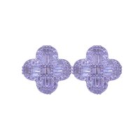 Diamond Clover Earrings 