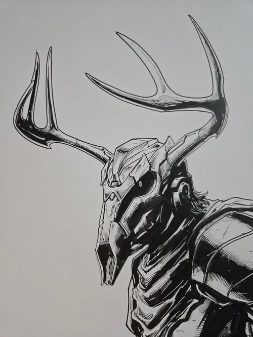 Image of Stag Sketch Original Art