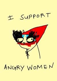 angry 5x7 numbered and signed PRINT