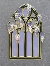 Image 3 of Dark Wisteria Window Enamel Pin