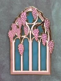 Image 3 of Pink Wisteria Window Enamel Pin