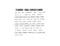 74 words - Small Surface & More - Red Rubber Stamps