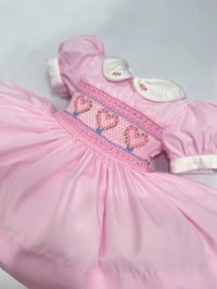 Pink heart smock dress