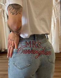 Image 1 of Blue Denim Jeans (Mom Jeans)