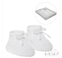 Image 1 of Front bow knitted booties