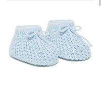 Image 2 of Front bow knitted booties