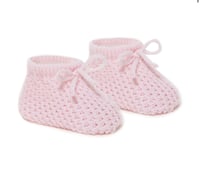 Image 3 of Front bow knitted booties