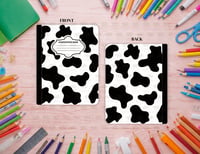 Black and White Cow Print Composition Notebook