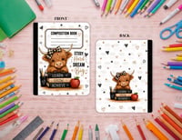 Image 4 of Highland Cow Composition Notebook