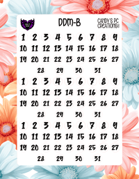 Image 1 of Date Dot Medium Font B-B24