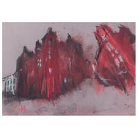 Image 1 of Looking Up Saint Vincent Street From Renfield Street  - Soft pastels and Charcoal on Paper 