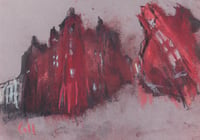 Image 2 of Looking Up Saint Vincent Street From Renfield Street  - Soft pastels and Charcoal on Paper 