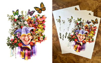 Image 1 of Carnival Jester poster signed - 12x18
