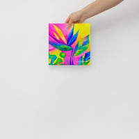 Image 3 of Neon Bird of Paradise Canvas Print