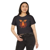 Image 1 of Bonfire Festival Crop Top — 'Fire' Graphic Women's Festival Tee