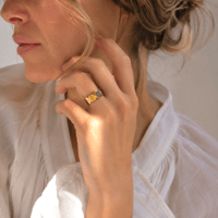 Image 2 of Bague fine, cuir, Bordeaux