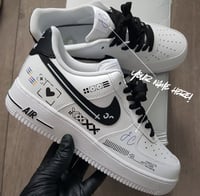 Image 1 of Custom AF1  Stream Print Sneakers