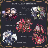 Image of BG3 Duo Clear Stickers