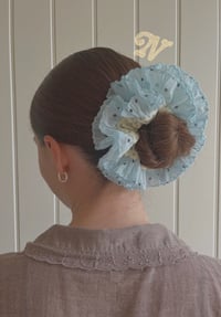 Image 1 of Spotty Dotty in Blue Scrunchie 