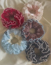 Image 3 of Spotty Dotty in Brown Scrunchie 