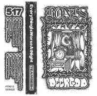 Image 1 of *PREORDER* BONES / DEERGOD - EVERYTHINGISWORSEATNIGHT TAPE REPRESS