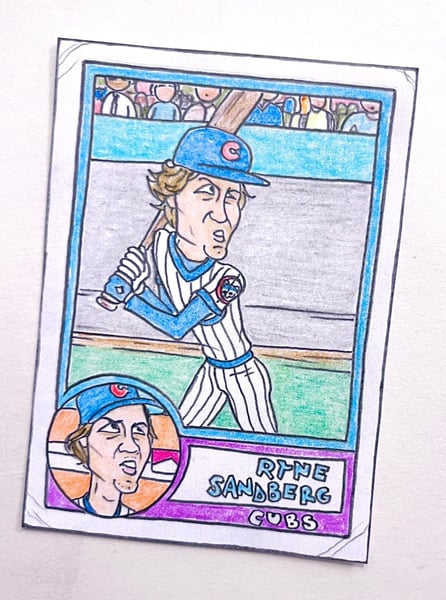 Image of Original pencil artwork—Ryne Sandberg, 1983