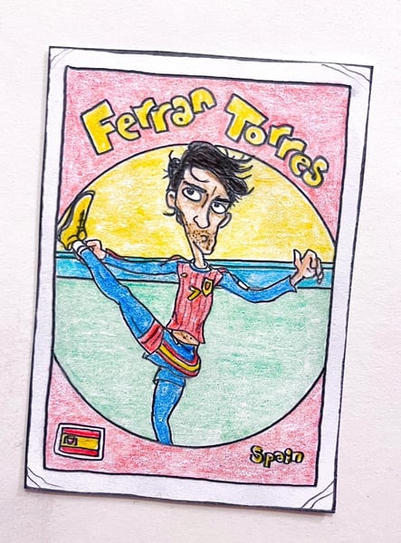 Image of Original pencil artwork—Ferran Torres, Spain