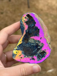 Image 6 of Titanium Aura Quartz Geode #3