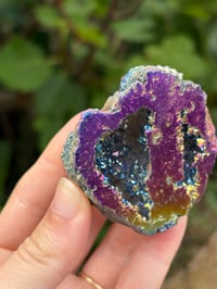 Image 3 of Titanium Aura Quartz Geode #4