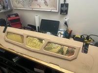 Image 2 of 1962-1964 IMPALA HT/CONV TRUNK WALL PANEL GOLD UNWRAPPED  IMPALA LOGO/WAFFLE