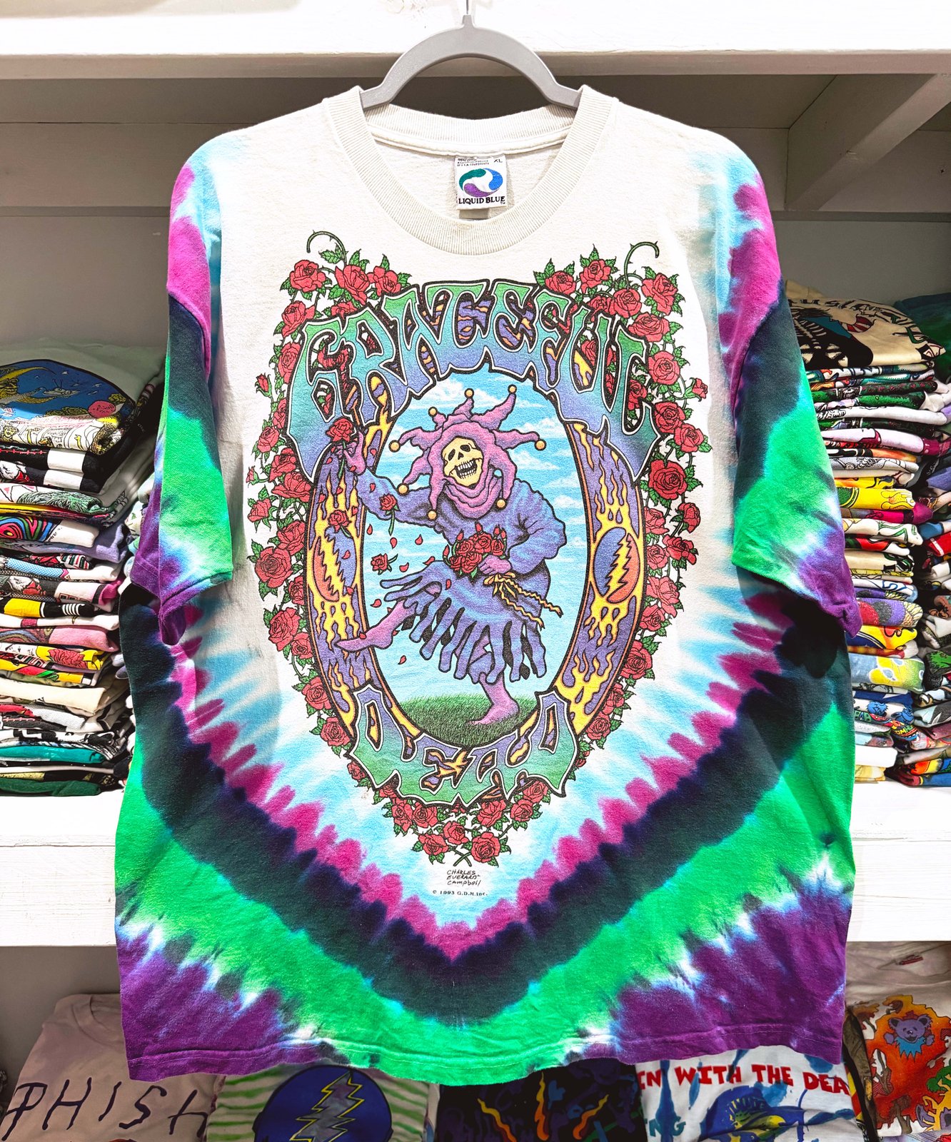 Grateful Dead Tシャツ 1993年製 Grateful Dead 90s 1993 Tour 'Seasons of the Dead' T-Shirt - Size