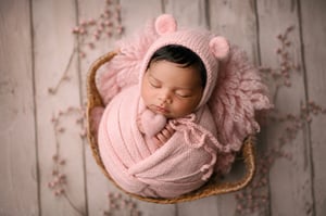 Image of Newborn Bear Bonnet - 18 colors