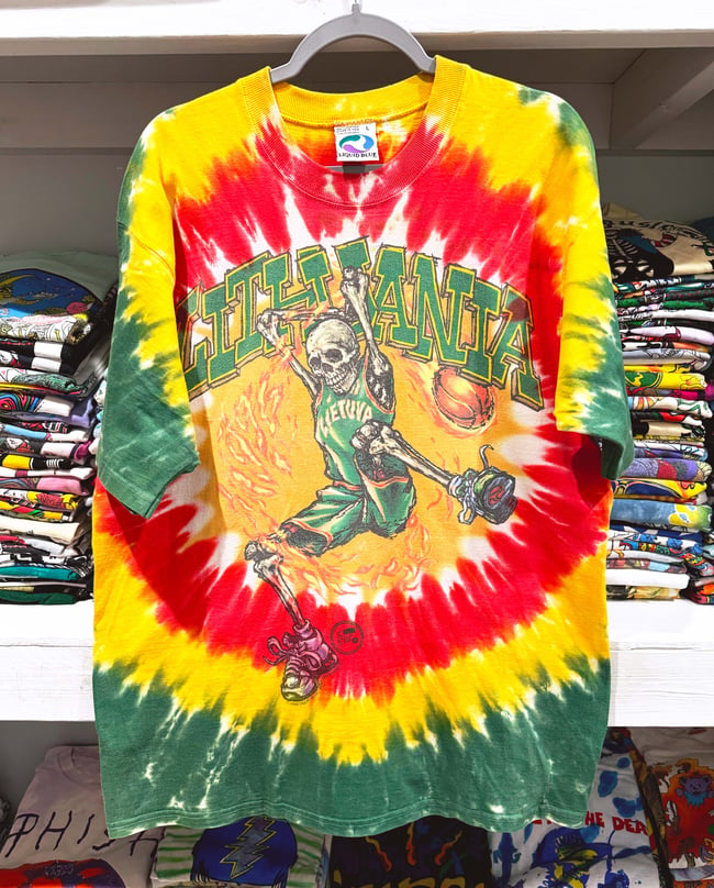 Grateful Dead 1996 Lithuania Basketball T-Shirt - Size L+