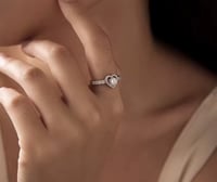 Image 2 of Angelica Heart Moissanite Ring