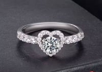 Image 3 of Angelica Heart Moissanite Ring