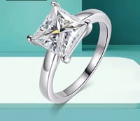 Image 1 of Aurora Princess Cut Moissanite Ring
