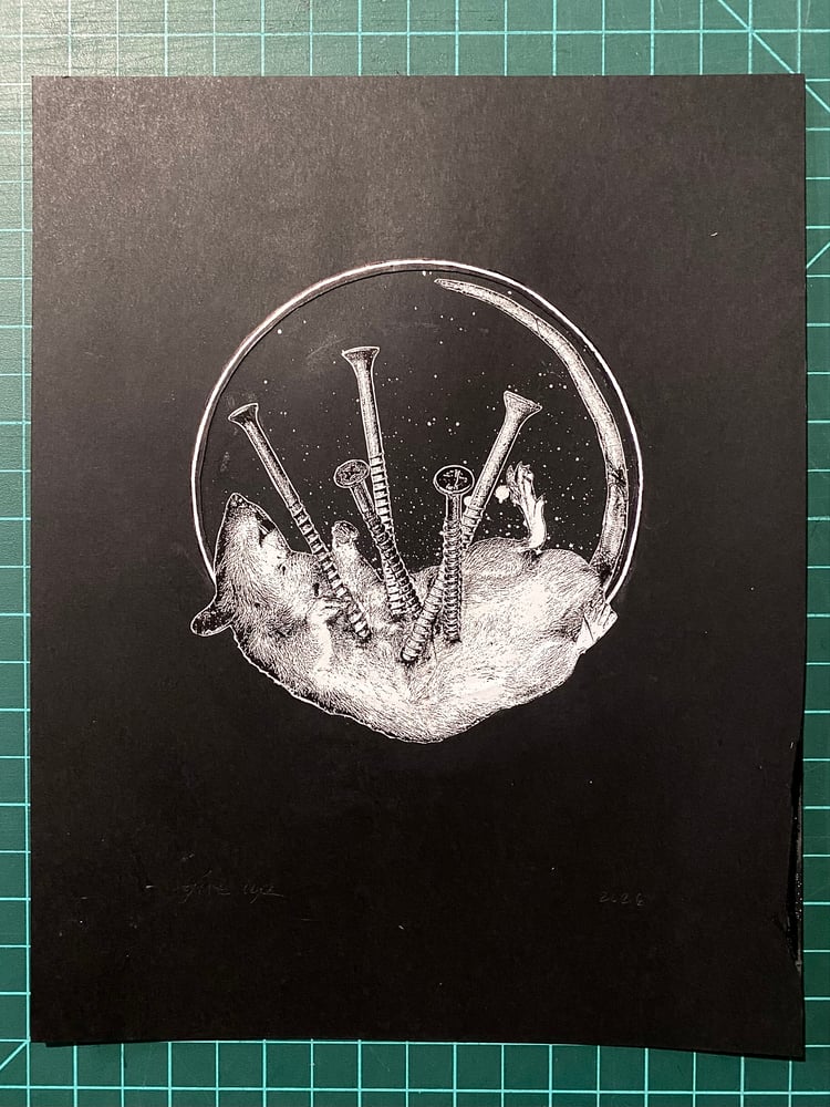 Image of "all screwed up" original collage