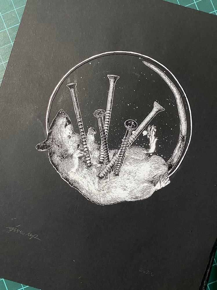 Image of "all screwed up" original collage